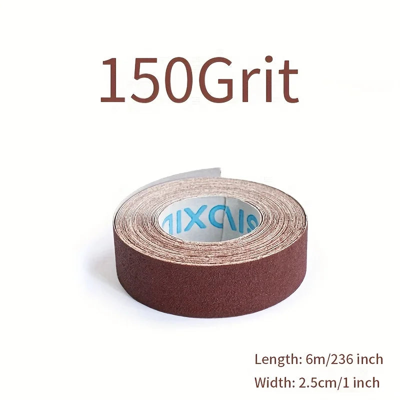4Pcs emery cloth sandpaper roll, 150 240 320 400 grain size, suitable for metal, automobile, furniture and wood Qme