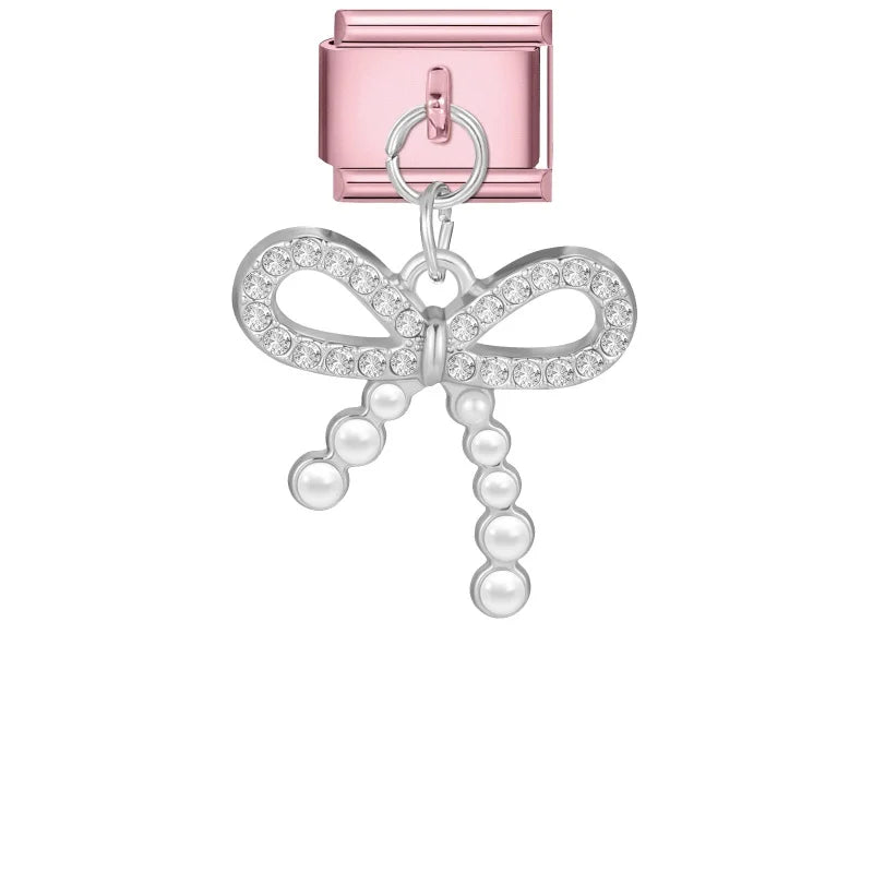 Wholesale Butterfly Bow Stars Love Heart Key Planet Shiny CZ Flower