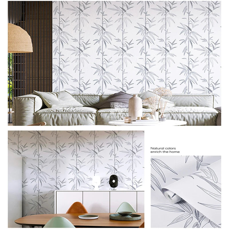 Black White DIY Floral Wallpaper Peel Stick Contact Paper Flowers Qme 4Yizhu 500cmx44cm