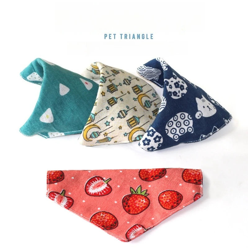B Adorable Triangle Pet Drool Bib Without Collar Water Absorbing Reusable Cloth Practical Feeding Bib For Dogs And Kittens Qme