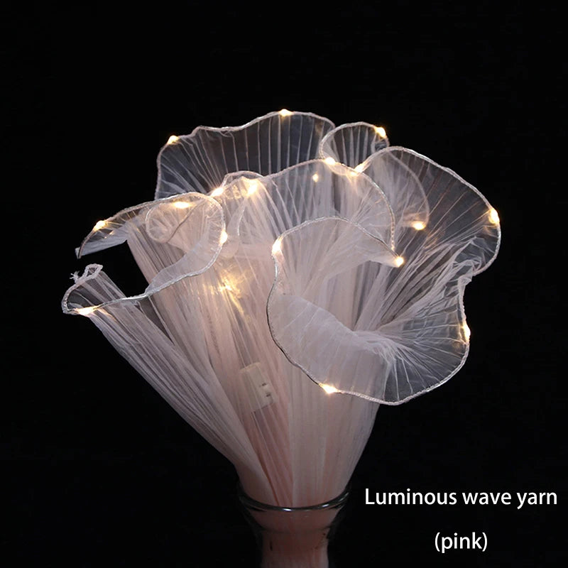 White Emit LightFloral Packaging For Bouquets Flower Wrapping Paper Wrinkled Gift Packaging Qme pink