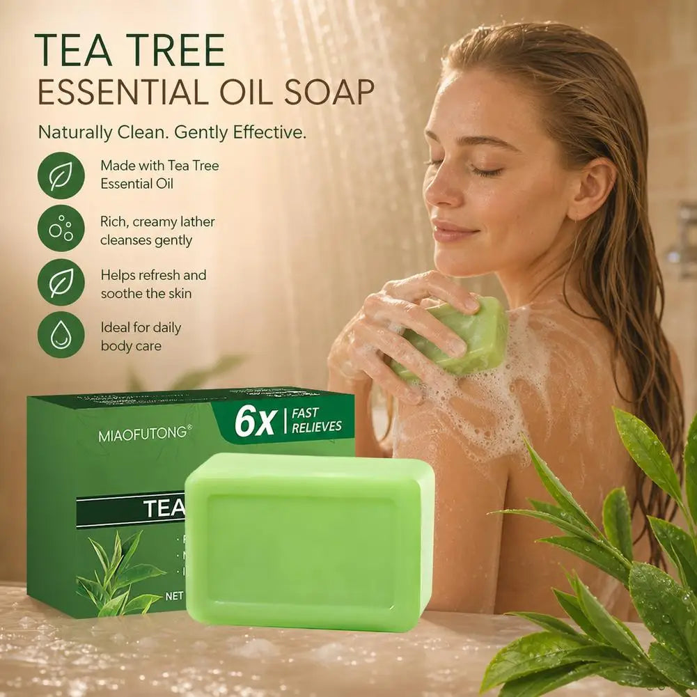 Natural Foot Body Soaps Relief Soap Bar Tea Tree Oil Healthy Skin Qme