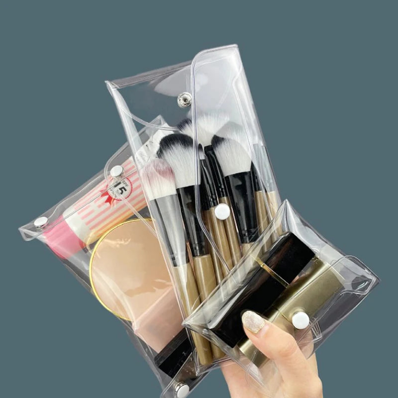 Portable Organizer Stationery Storage Bag Supplies Office Transparent Qme