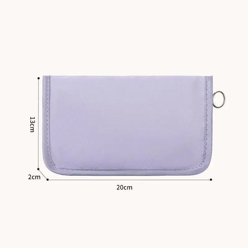 Portable Medical Pouch Foldable Pill Organizer Zipper Sort First Aid Qme L Purple