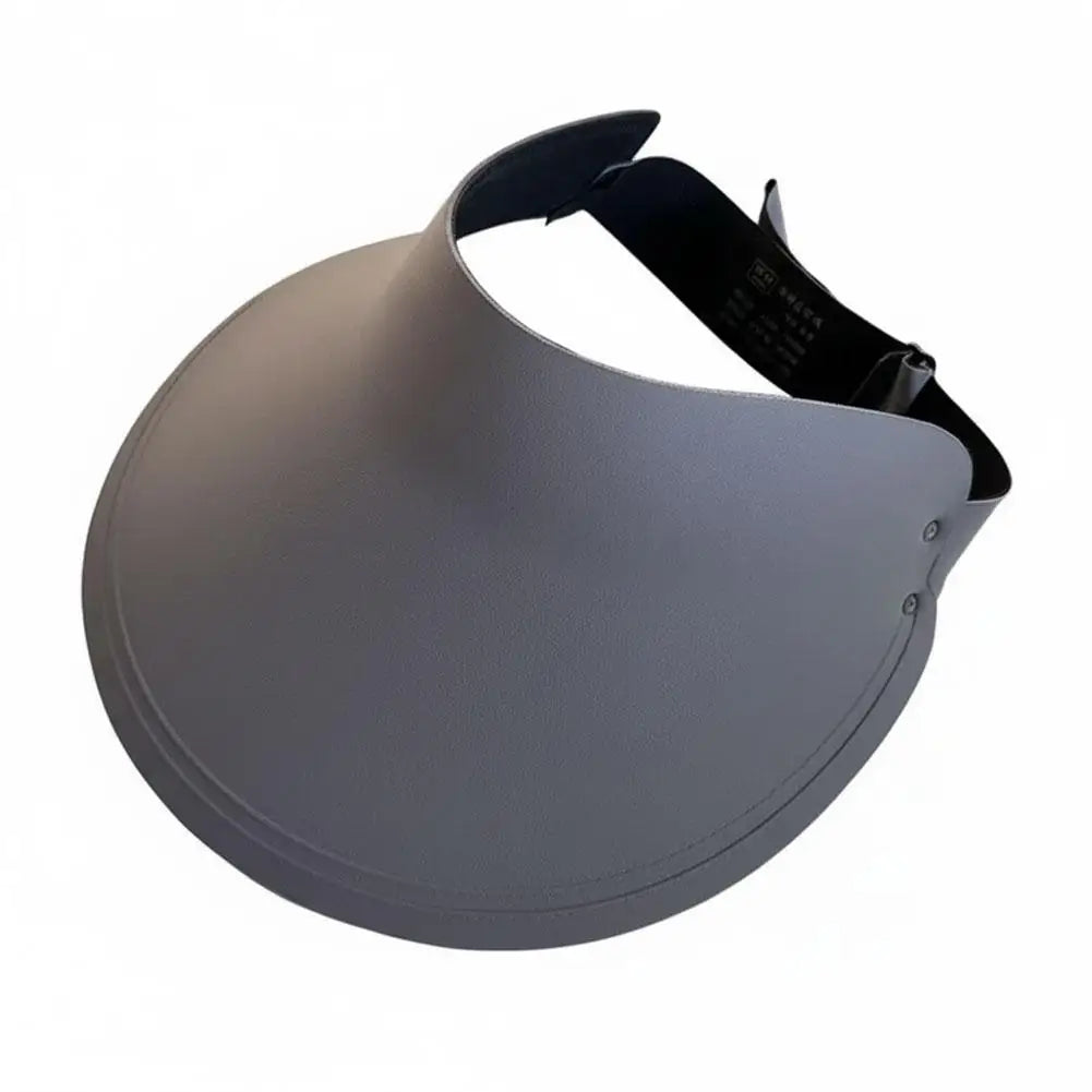 Seamless Wide Visor Brim Hat Sun UV Protection Empty Casual Fashion Qme Dark Gray One Size