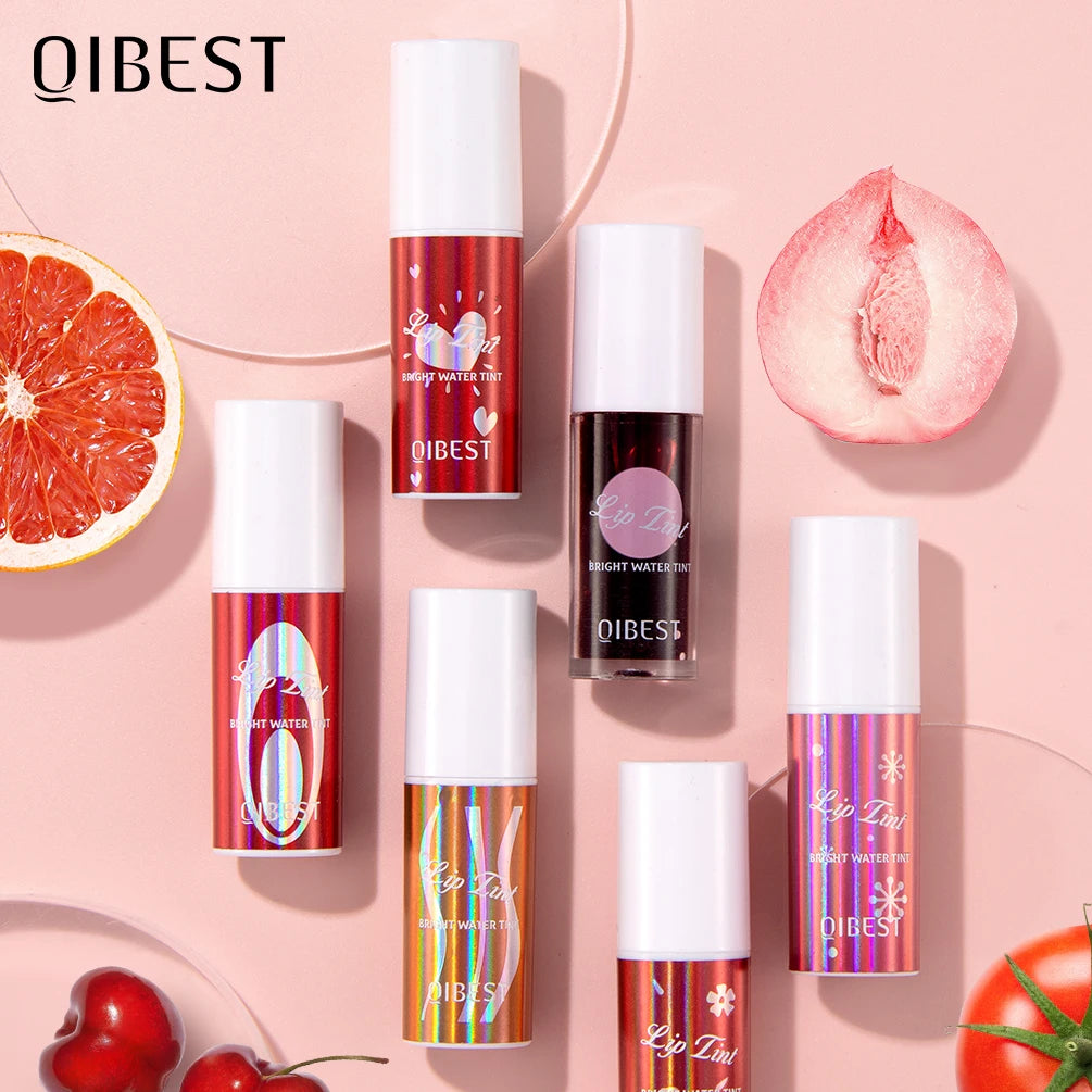 QIBEST Moisturizing Lip Glaze Lasting Dual-use Natural Effect Lips Eyes Cheek Lip Gloss Tint For Beauty Women Lip Stain Makeup Qme