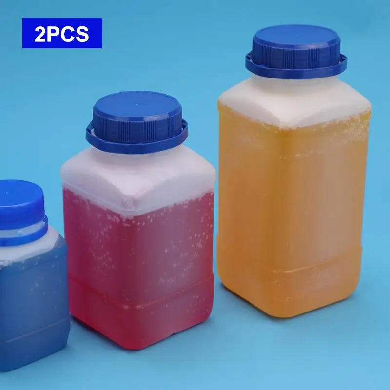 250 500 White HDPE Plastic Empty Square Bottle Reagent Laboratory Qme