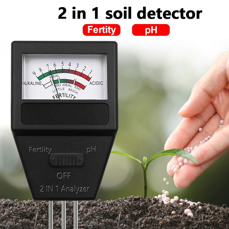 1 Soil PH Fertility Meter 3 Probes Tester Plant Fertile Measure Qme