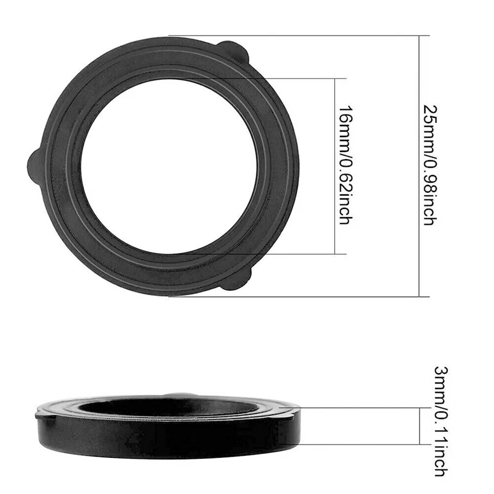 Rubber Washers For Garden Hoses With Integrated Tabs To Maintain Alignment And Seal Integrity On 3/4 Inch Threaded Fittings Qme