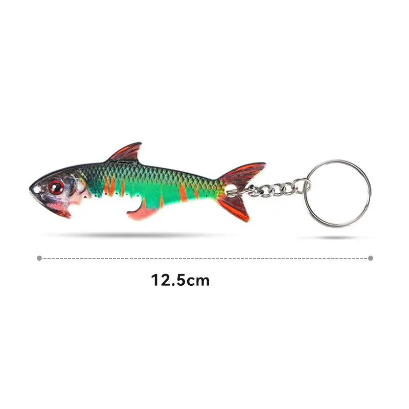 Zinc Alloy Fish Shaped Bottle Opener Keychain Lifelike Look Sturdy Qme A