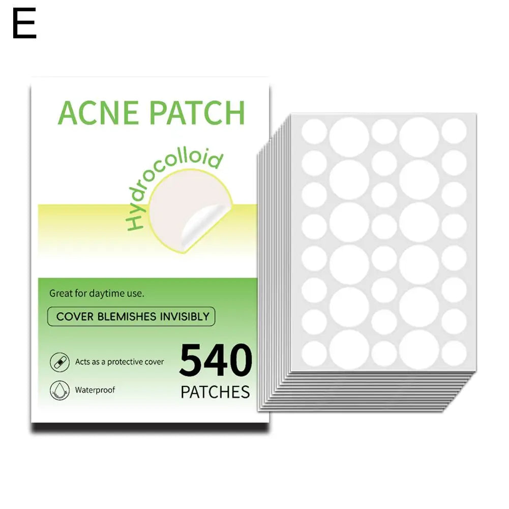 Mixed Sizes Hydrocolloid Acne Pimple Patches Invisible Circle Star Qme E-540pcs