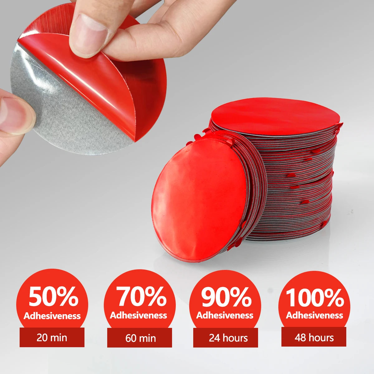 Extra Strong Sticky Adhesive Sticker Pads for Car Dashboard Suction Cup Mounts, Durable Mounting Double-Sided Circle Tape Qme