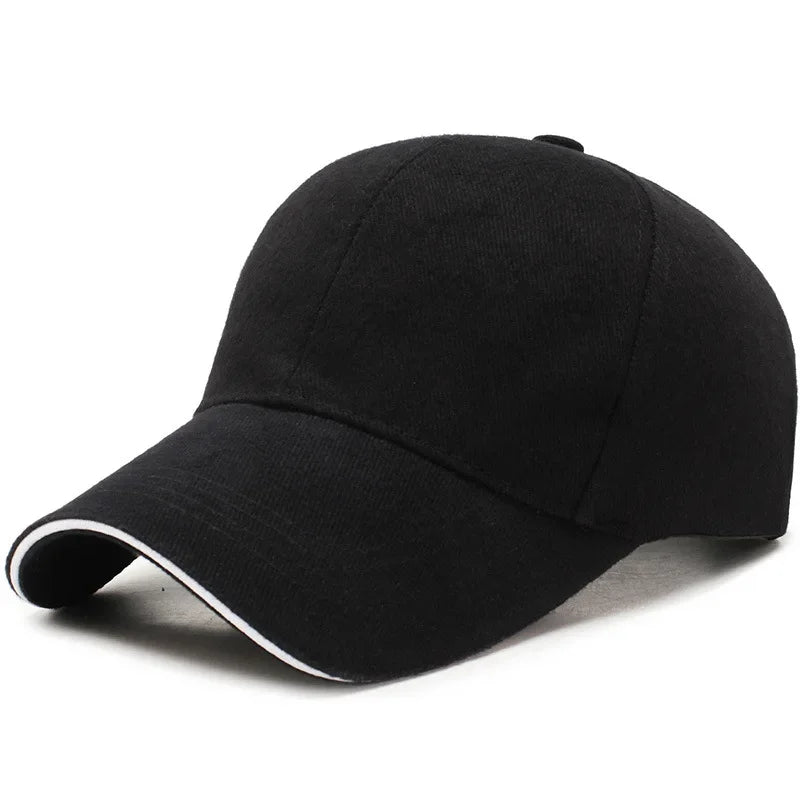 2pcs Cotton Baseball Cap for Women and Men Fashion Snapback Cap Unisex Hip Hop Hats Embroidery Summer Sun Hats Gorras Dad Hat Qme black