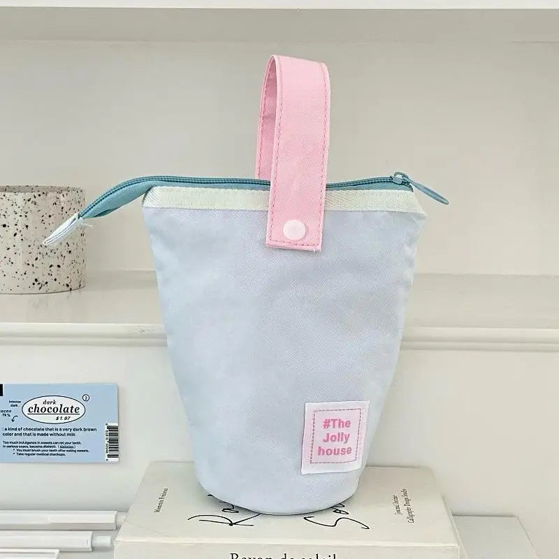 Kawaii Big Capacity Pencil Case Pen Storage Bag Cute Punch Back Qme A3