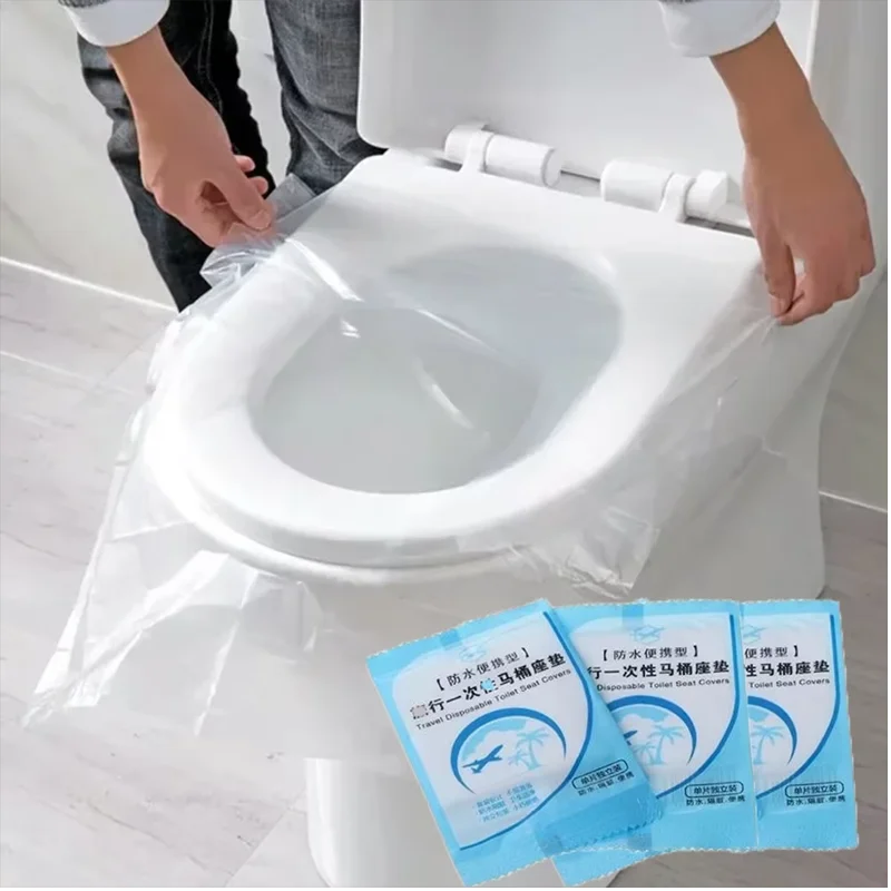 10-50 PCS Disposable Toilet Seat Hotel Plastic Waterproof Toilet Cover Seat Cushion Paper Toilet Seat Cover Travel Supplies Qme