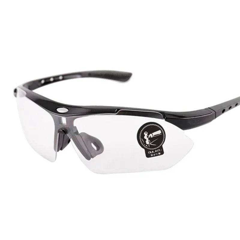 Outdoor Sports Camping Hiking Driving Fishing Sport Sunglasses Polarized Sun Goggles for Men and Women Qme transparent