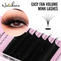 NATUHANA Camellia Lash Extensions Mixed Length Round Lashes Faux Mink Qme D 0.07mm 12-13-14mm