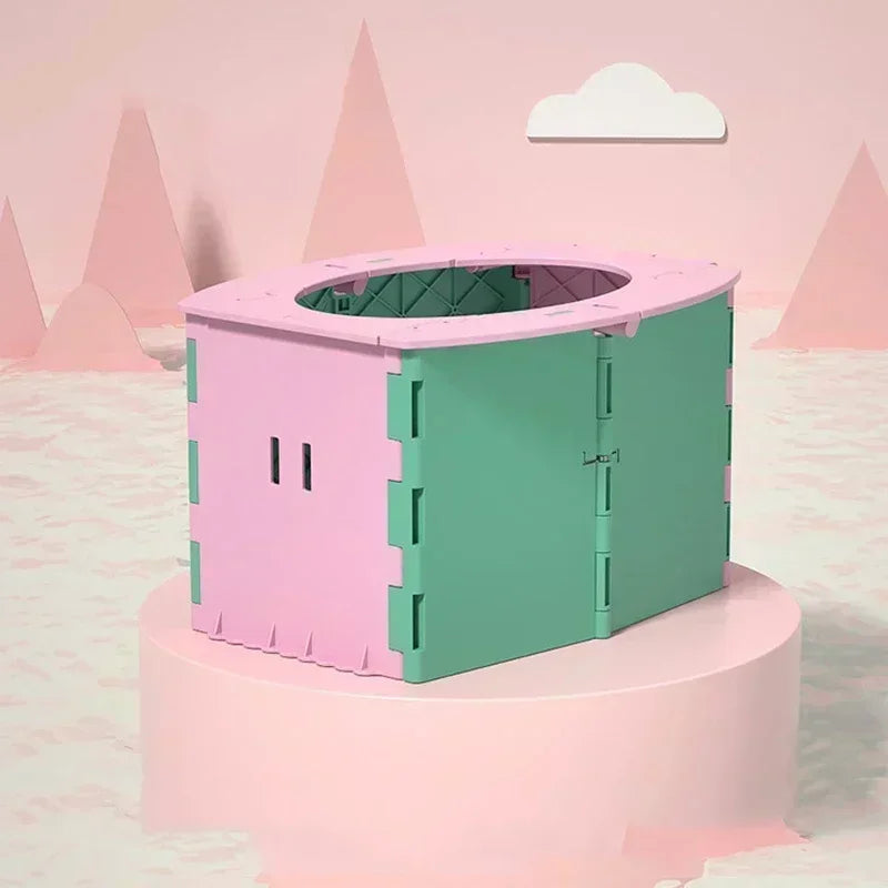 Portable Baby Boy WC Toilet Seat Baby Girl Pot Toilet Bowl Foldable Potty Training Pot Outdoor Travel Pots Child Seat Baby Potty Qme Pink Green