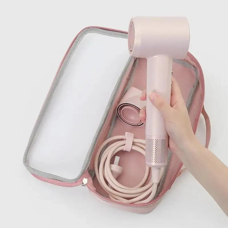 Straightener Storage Case Clear Window Bag Portable Travel Hair Dryer Qme