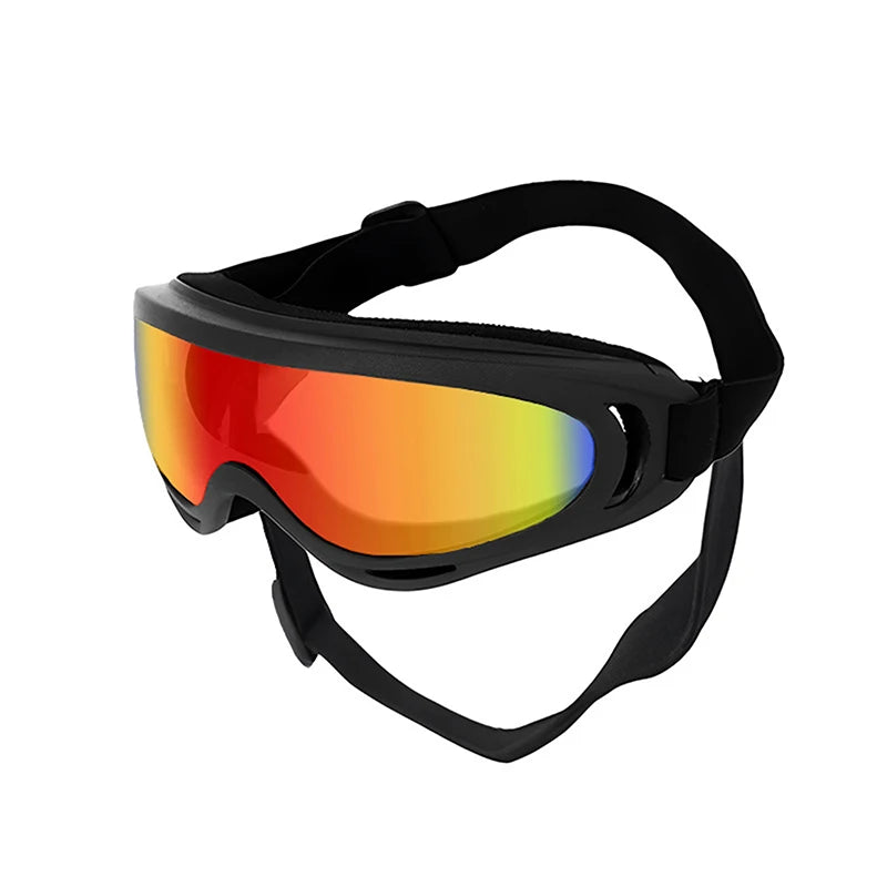 Dog Goggles Medium Large Breed Sunglasses Adjustable Straps UV Qme one size red