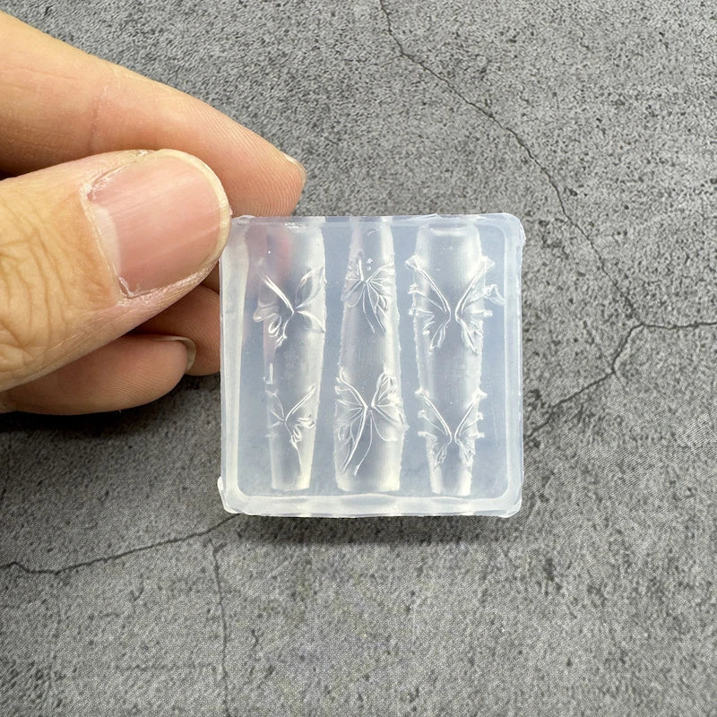 3D Silicone Transparent Nail Mold Lotus Leaves Nails Carving Mold Template DIY Nail Art Decoration Manicure Design Tools Qme style 19