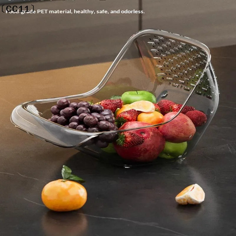 Multipurpose Clear Colander Basket Washing Draining Fruits Vegetables Qme