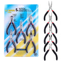 5 Packs Jewelry Pliers Set Professional Jewelry Making Tools With Needle/Round/Chain/Bent/Zipper Pliers for Repair Cut Crafting Qme Black