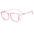 5PCS Fashion Transparent Oversized Anti-Blue Light Glasses Trendy Jelly Color Myopia Windproof Eye Protection Goggles Qme Pink