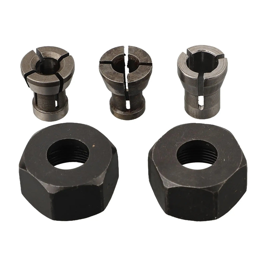 6mm/6.35mm/8mm Collet Chuck Adapter With Nut Carbon Steel Engraving Trimming Machine Router Milling Cutter Accessories M17 X 1MM Qme Default Title