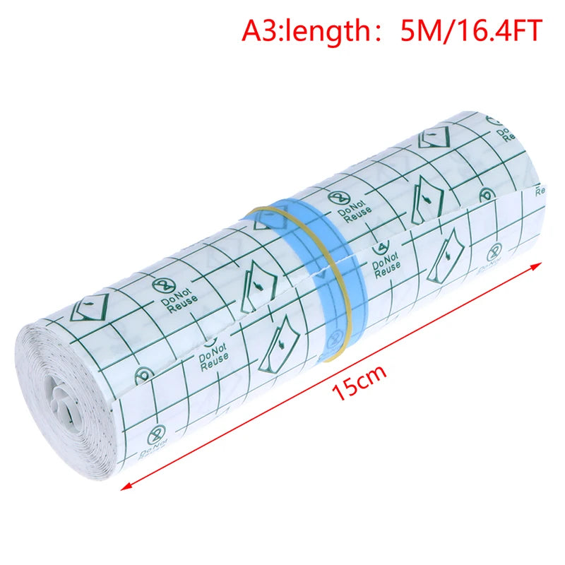 One Roll 5M Waterproof PU Bandages Disposable Transparent Stretchable Adhesive Bandages Protect Your Tattoos And Showers Qme 15cm