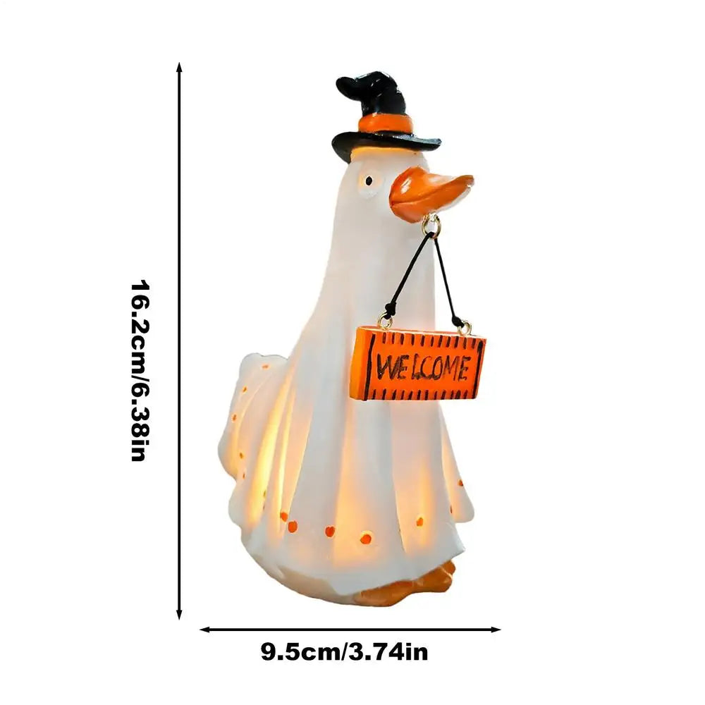 Halloween Figurines Spooky Resin Ghost Animal Statue Decorations Qme Duck China Mainland