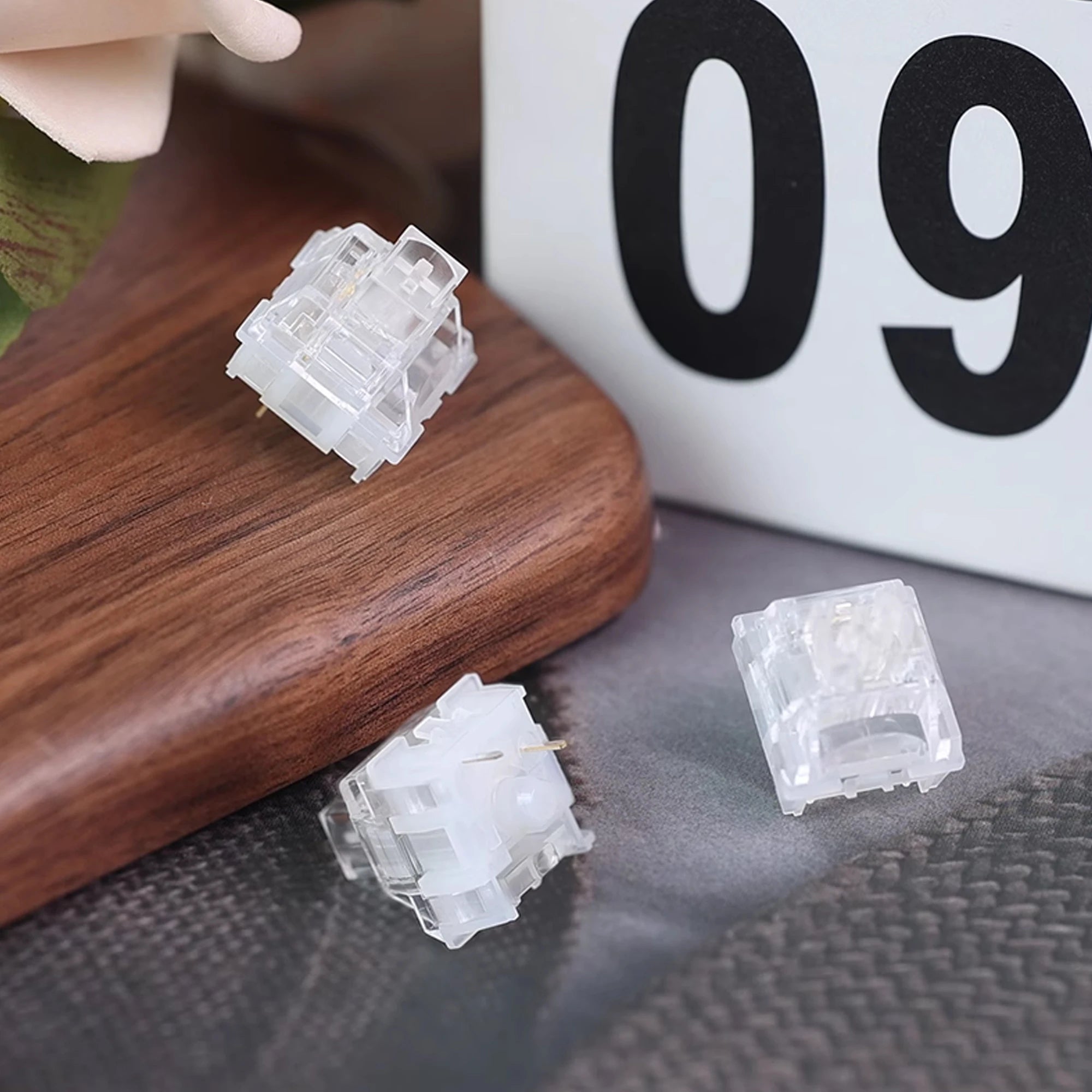TTC Frozen Switch V2 Mechanical Keyboard Silent Switches 3 Pins Linear 39gf RGB Transparent Custom Gaming Keyboard for Gamer Qme
