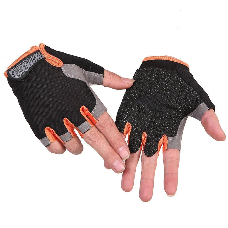 Half Finger Outdoor Cycling Anti Slip Sweat Men Women Gloves Qme