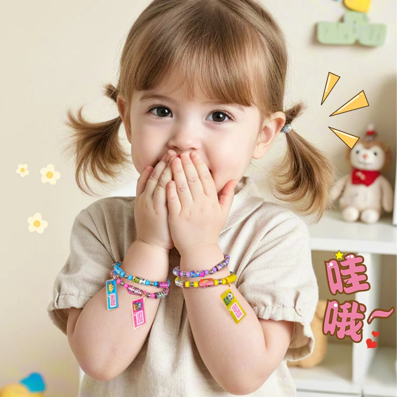 Kawaii Sticker Bead Bracelets for Creative Scrapbooking, Collage, Craft, Office, Phone Cases, Planner & Gifts Qme