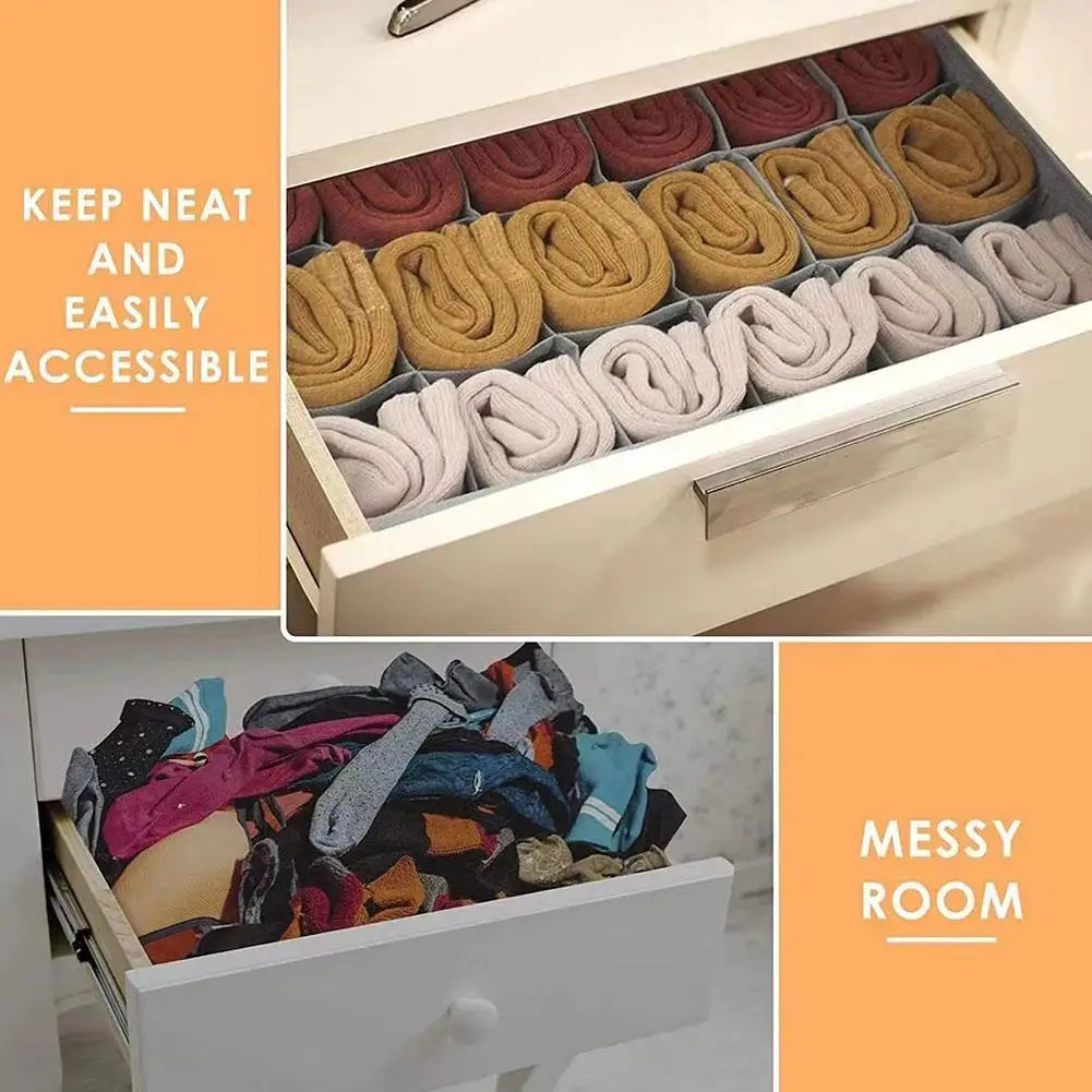 Underwear Storage Box Clothes Ties Organizer Large Capacity Multifunction Socks Pants Storage Box Space-saving Foldable Case Qme