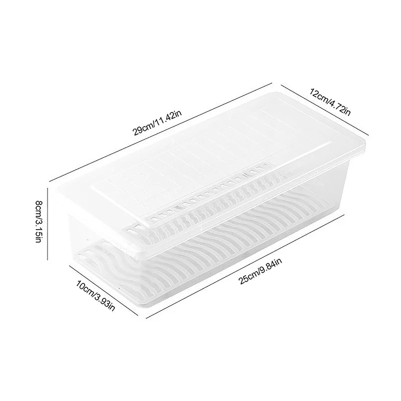 Removable Drain Plate Tray Keep Fruits Vegetables Meat Fish Food Qme M