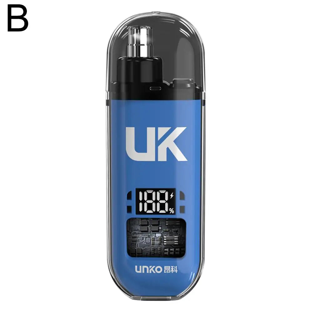 Digital Electric Nose Hair Trimmer Painless Shaving Mens Eyebrow Nose Trimmer USB Rechargeable Ear & Nose Hair Trimmer Machine Qme Blue CN