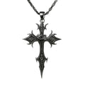 Cross Necklace Vintage Gothic Silver Religious Crucifix Pendant Qme Default Title