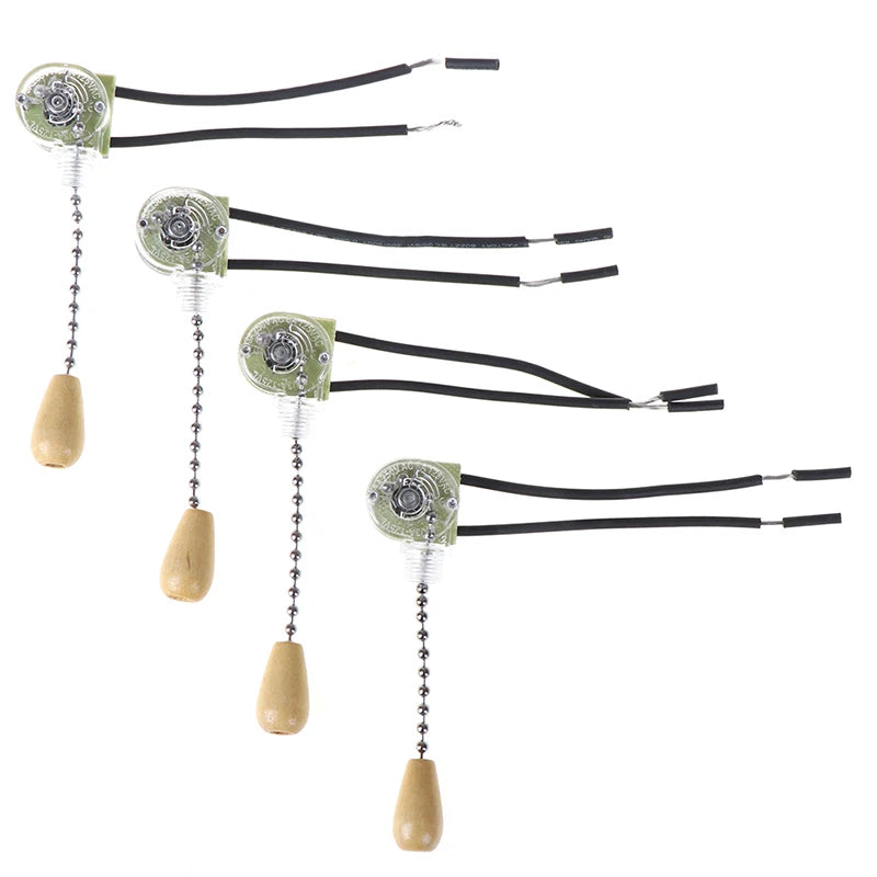 4Pcs Wall Light Pull Switch Home Ceiling Fan Lamp Universal Pull Chain Switch. Qme
