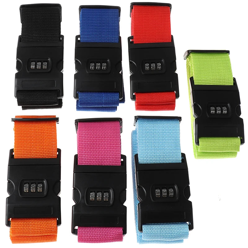 Nylon Luggage Strap Adjustable Travel Suitcase Buckle Baggage Belt Qme