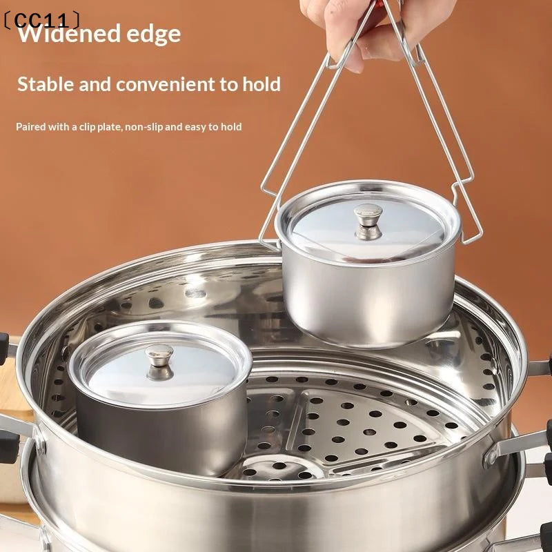1 3 Stainless Steel Steamed Egg Bowl Ramen Rice Fruit Salad Stew Qme
