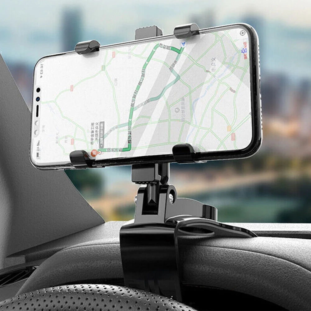 Car Mobile Phone Mount 360 Degree Rotating Multi-function Instrument Cluster Phone Holder Rearview Mirror Navigation Bracket Qme Default Title