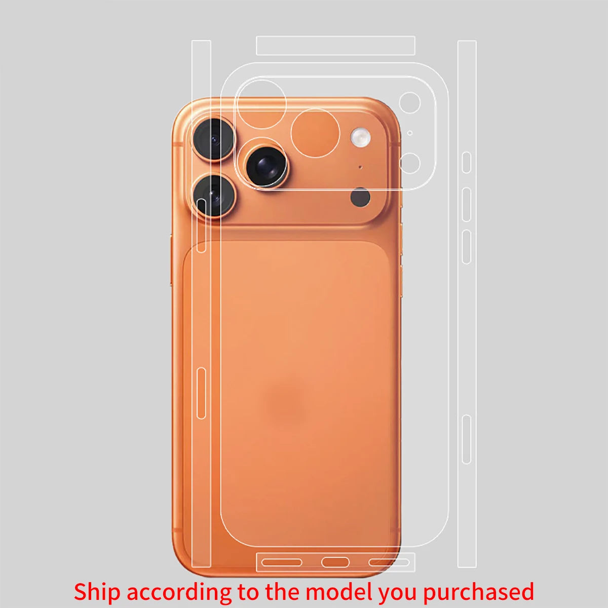 Pet Soft Film Curved Edge Fiber Glass Protective High-definition Back Qme iPhone 17 Pro Max