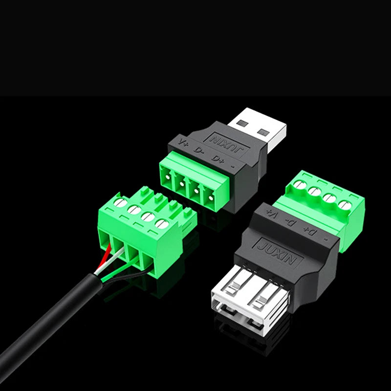 USB 2 0 Connector Plug Adapter Jack Shield Type-a 4-Pin Male Female Qme