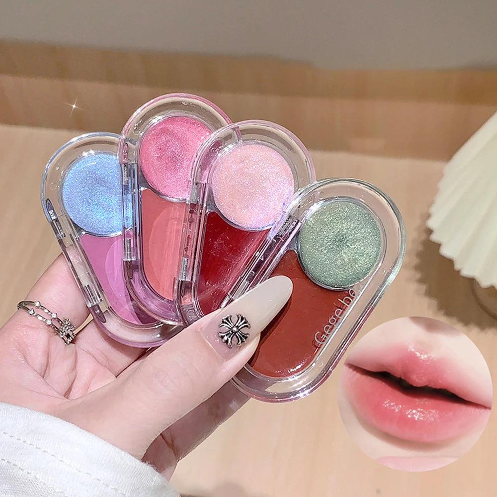 Gege Bear Two Highting Blush Cream Dual-use Brighten Lip Natural Qme