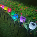 Garden Tulip Flower Shape LED Solar Powered Waterproof Tube Lawn Qme White