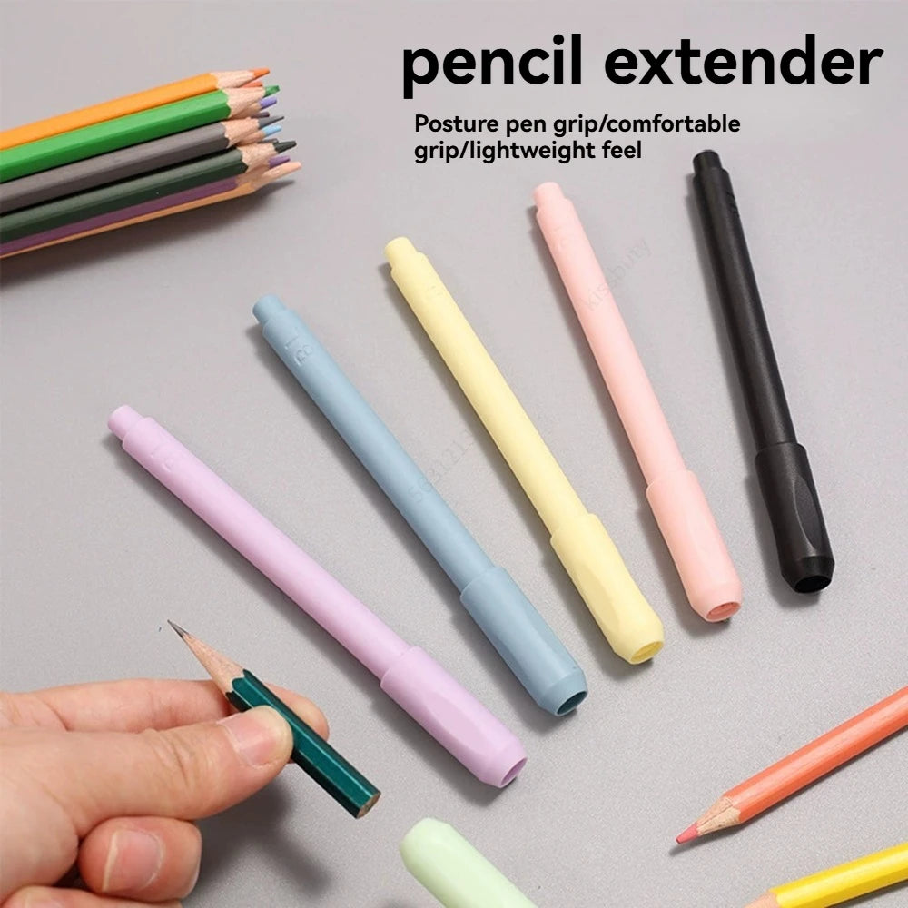 5/6 Pcs Pencil extender art pen grip pen holder sketching pencil colored pencil case extension art school office supplies Qme