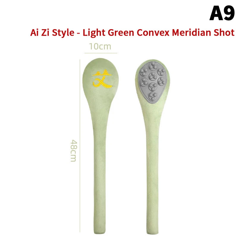 Extended Back Massage Hammer High-elasticity Velvet Meridian Massager Qme A9
