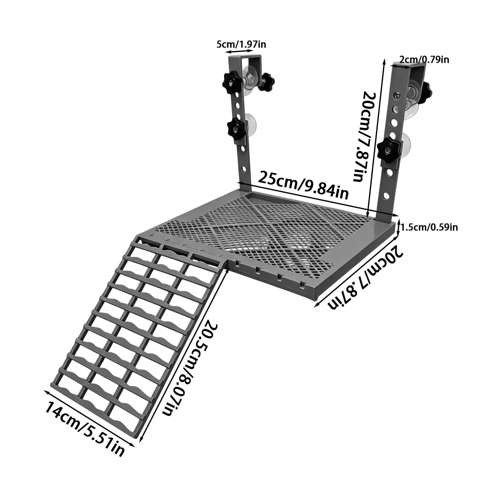 Basking Area Turtle Tank Non-slip Resting Ramp Decoration Food Qme