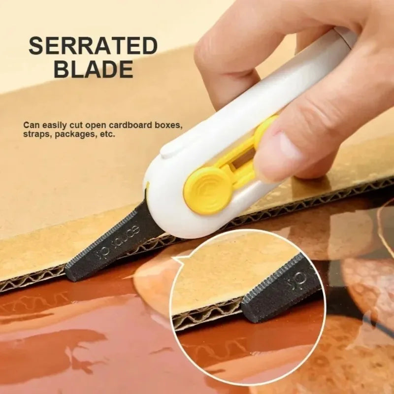 Magnetic Mini Box Cutter Portable Mail Opener Paper Extendable Blade Qme